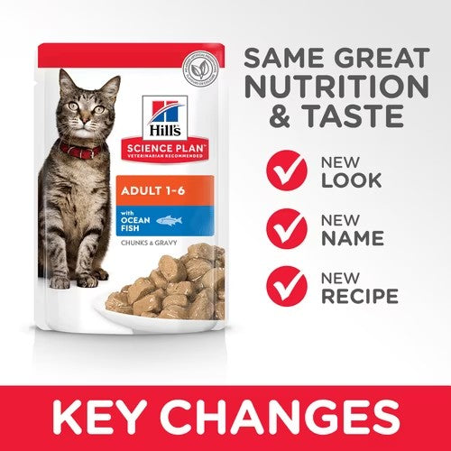 Hill’s Science Plan Tender Chunks In Gravy Kitten With Ocean Fish Wet Pouches
