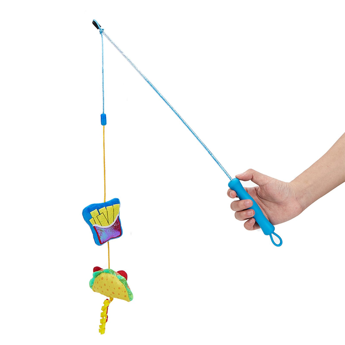 FOFOS Replaceable Hungry Kittens Cat Wand Cat Toy